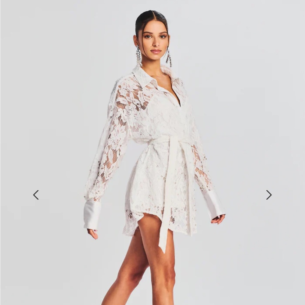 Hemant and Nandita White Reet Dress Size Medium